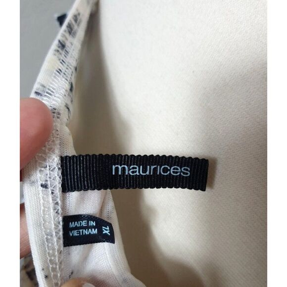 Maurices Camisole Top XL Layer Ruffle Lace Trim White Black Victorian Boho - Picture 5 of 5